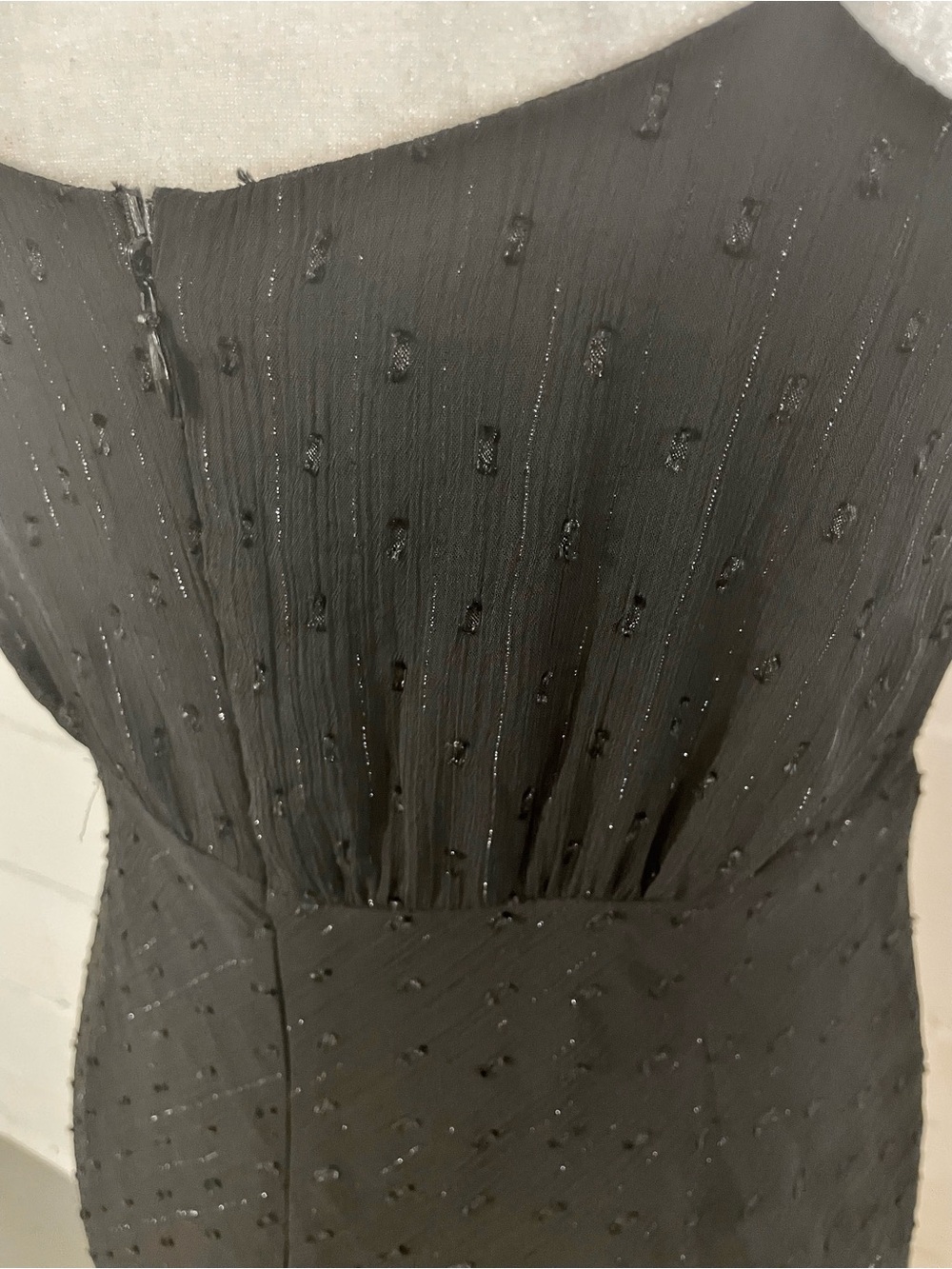 Lulu's Black Spaghetti-Strap Ruched Ruffle Maxi Dress - Picture 4 of 5